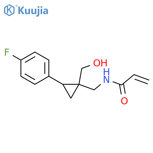 N-{2-(4-fluorophenyl)-1-(hydroxymethyl)cyclopropylmethyl}prop-2-enamide structure