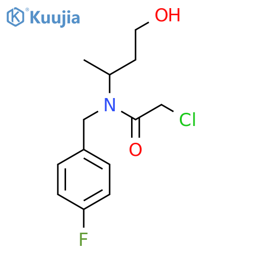 2-chloro-N-(4-fluorophenyl)methyl-N-(4-hydroxybutan-2-yl)acetamide structure