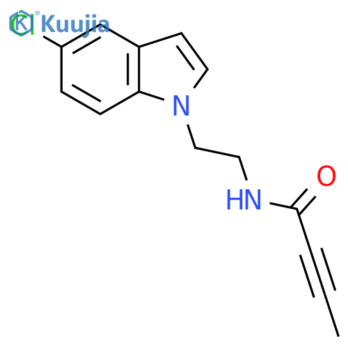 N-2-(5-chloro-1H-indol-1-yl)ethylbut-2-ynamide structure