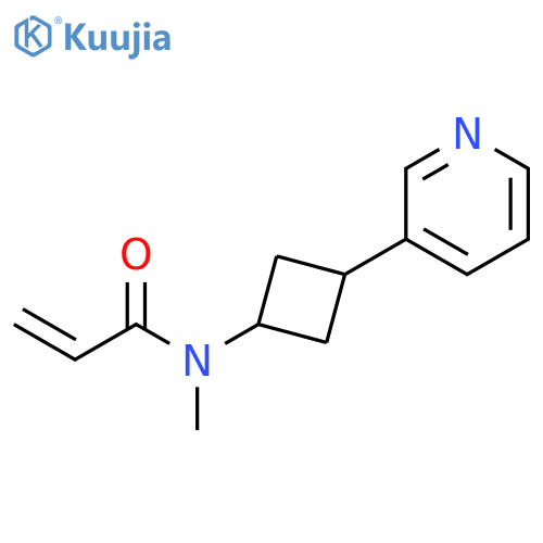 N-methyl-N-3-(pyridin-3-yl)cyclobutylprop-2-enamide structure