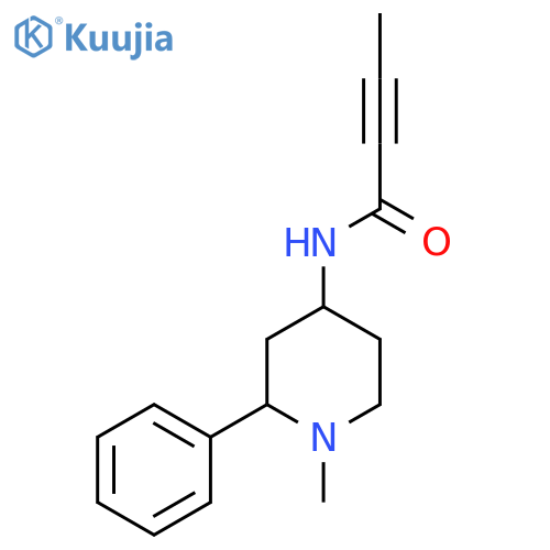 N-(1-Methyl-2-phenylpiperidin-4-yl)but-2-ynamide structure