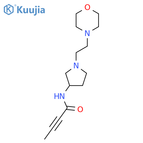 N-{1-2-(morpholin-4-yl)ethylpyrrolidin-3-yl}but-2-ynamide structure