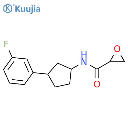 N-[3-(3-fluorophenyl)cyclopentyl]oxirane-2-carboxamide structure