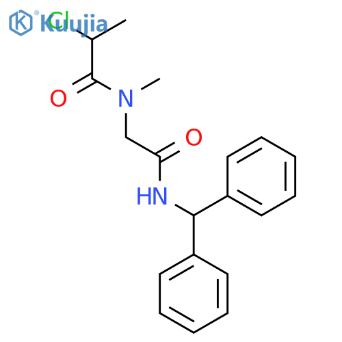 2-chloro-N-{[(diphenylmethyl)carbamoyl]methyl}-N-methylpropanamide structure