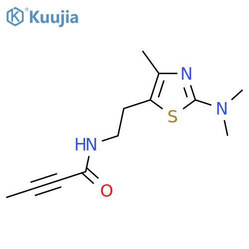 N-[2-[2-(Dimethylamino)-4-methyl-1,3-thiazol-5-yl]ethyl]but-2-ynamide structure