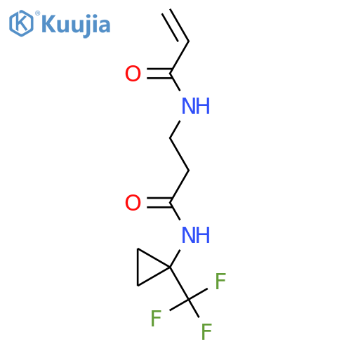 N-(2-{[1-(trifluoromethyl)cyclopropyl]carbamoyl}ethyl)prop-2-enamide structure