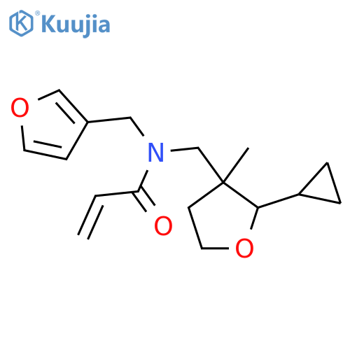 N-[(2-Cyclopropyl-3-methyloxolan-3-yl)methyl]-N-(furan-3-ylmethyl)prop-2-enamide structure