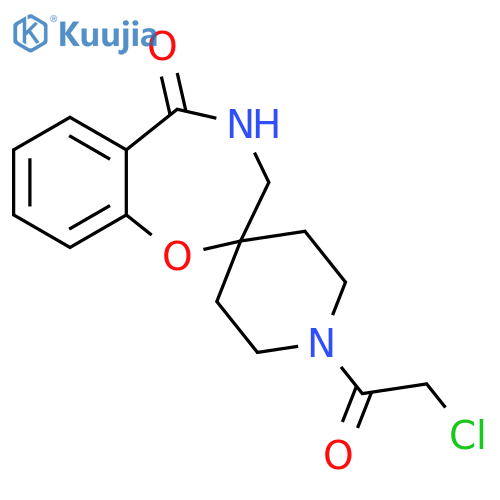 1′-(2-Chloroacetyl)-3,4-dihydrospiro[1,4-benzoxazepine-2(5H),4′-piperidin]-5-one structure