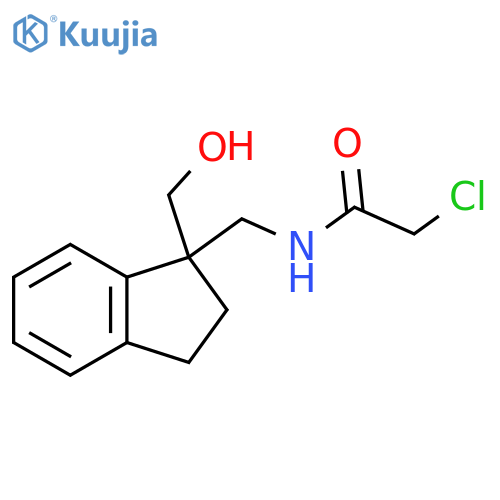 2-chloro-N-{1-(hydroxymethyl)-2,3-dihydro-1H-inden-1-ylmethyl}acetamide structure