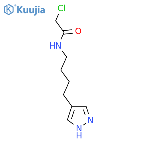2-chloro-N-4-(1H-pyrazol-4-yl)butylacetamide structure