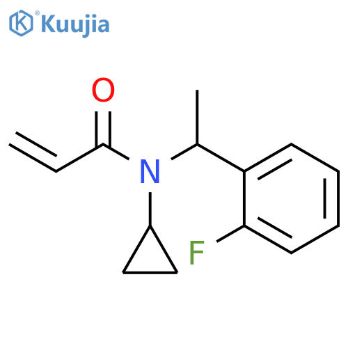 N-cyclopropyl-N-1-(2-fluorophenyl)ethylprop-2-enamide structure