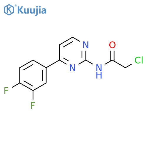 2-chloro-N-4-(3,4-difluorophenyl)pyrimidin-2-ylacetamide structure