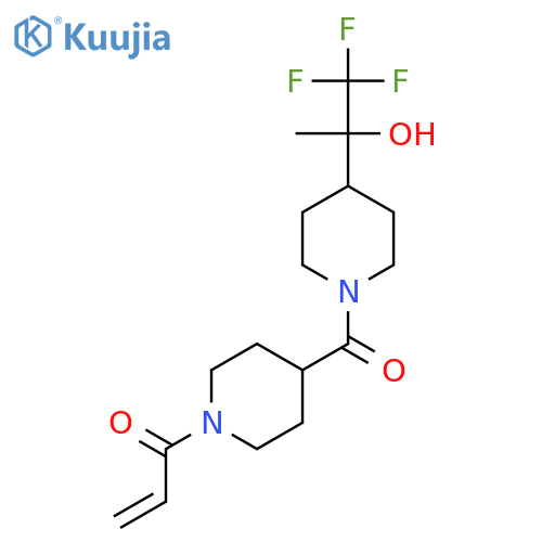 1-{4-[4-(1,1,1-Trifluoro-2-hydroxypropan-2-yl)piperidine-1-carbonyl]piperidin-1-yl}prop-2-en-1-one structure