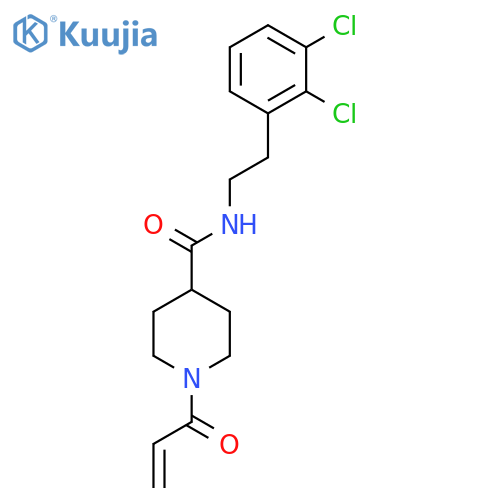 N-[2-(2,3-dichlorophenyl)ethyl]-1-(prop-2-enoyl)piperidine-4-carboxamide structure