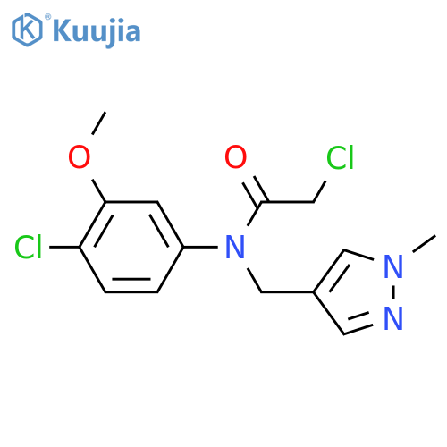 2-Chloro-N-(4-chloro-3-methoxyphenyl)-N-[(1-methylpyrazol-4-yl)methyl]acetamide structure