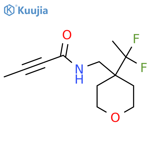 N-{4-(1,1-difluoroethyl)oxan-4-ylmethyl}but-2-ynamide structure