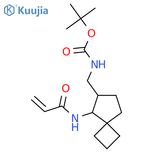 tert-butyl N-{5-(prop-2-enamido)spiro3.4octan-6-ylmethyl}carbamate structure