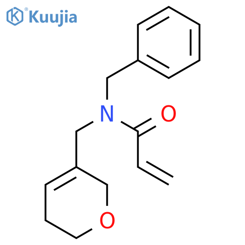 N-Benzyl-N-(3,6-dihydro-2H-pyran-5-ylmethyl)prop-2-enamide structure