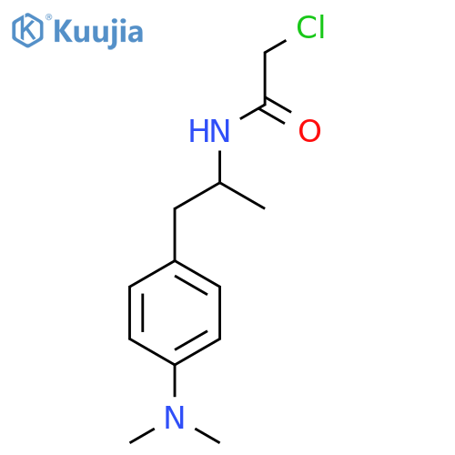 2-chloro-N-{1-4-(dimethylamino)phenylpropan-2-yl}acetamide structure