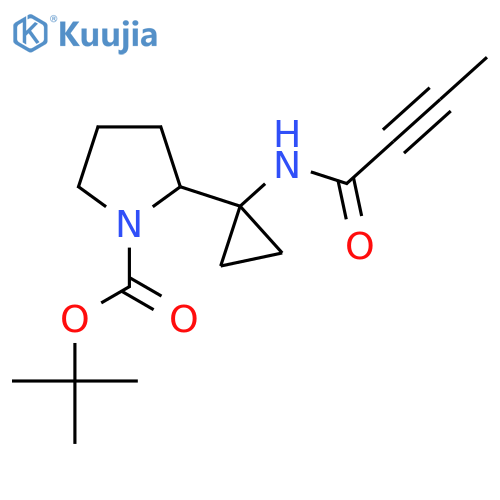 Tert-butyl 2-[1-(but-2-ynoylamino)cyclopropyl]pyrrolidine-1-carboxylate structure