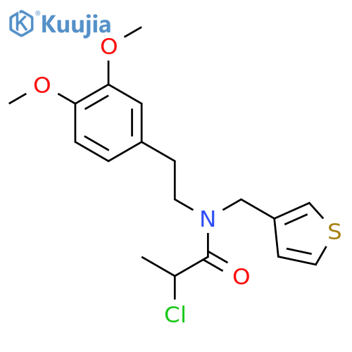 2-Chloro-N-[2-(3,4-dimethoxyphenyl)ethyl]-N-(thiophen-3-ylmethyl)propanamide structure