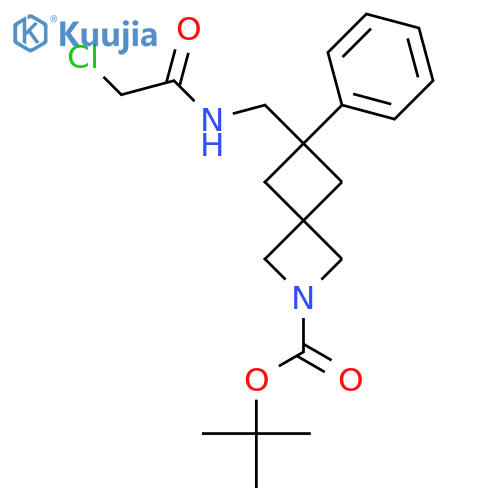 tert-butyl 6-(2-chloroacetamido)methyl-6-phenyl-2-azaspiro3.3heptane-2-carboxylate structure
