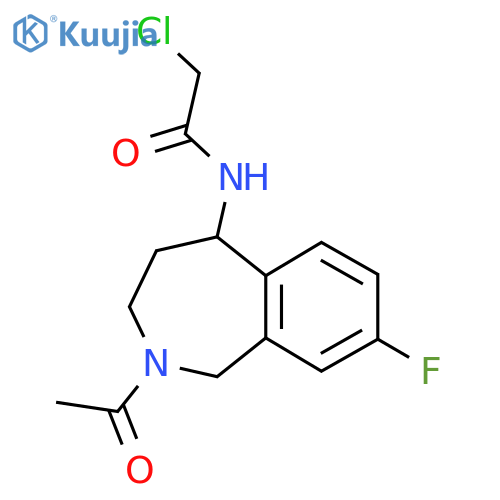 N-(2-acetyl-8-fluoro-2,3,4,5-tetrahydro-1H-2-benzazepin-5-yl)-2-chloroacetamide structure