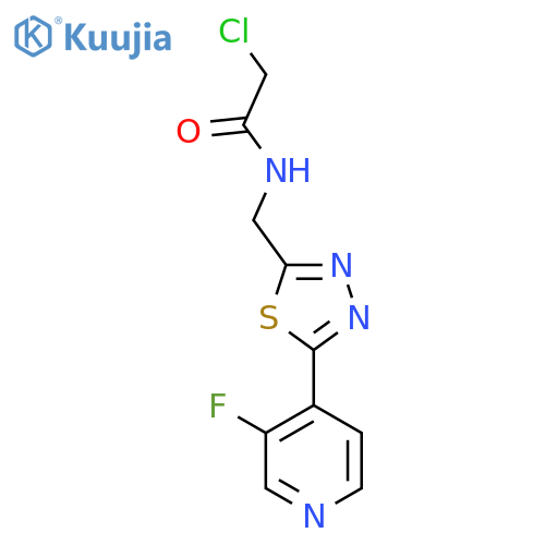 2-chloro-N-{5-(3-fluoropyridin-4-yl)-1,3,4-thiadiazol-2-ylmethyl}acetamide structure