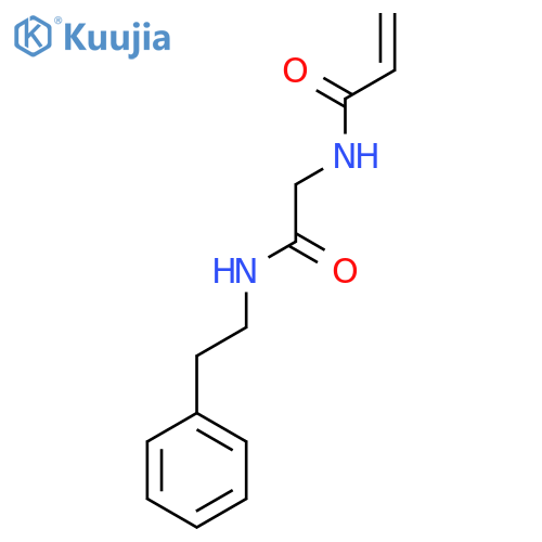 N-{(2-phenylethyl)carbamoylmethyl}prop-2-enamide structure