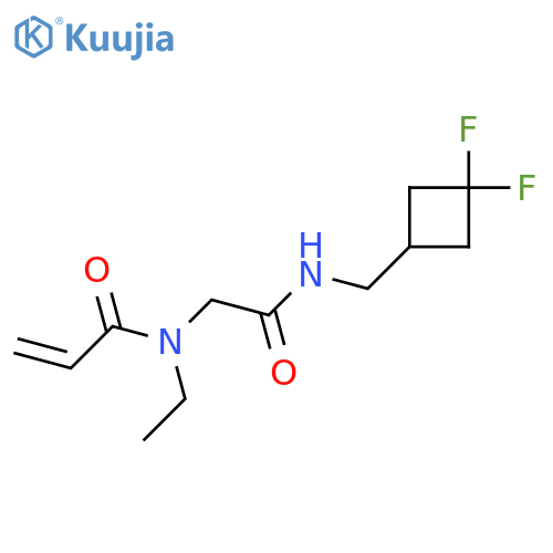 N-({(3,3-difluorocyclobutyl)methylcarbamoyl}methyl)-N-ethylprop-2-enamide structure