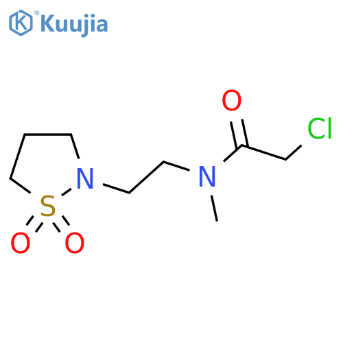 2-chloro-N-2-(1,1-dioxo-1lambda6,2-thiazolidin-2-yl)ethyl-N-methylacetamide structure