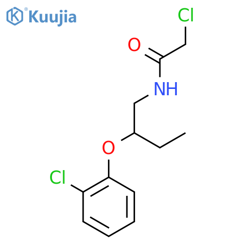 2-chloro-N-2-(2-chlorophenoxy)butylacetamide structure