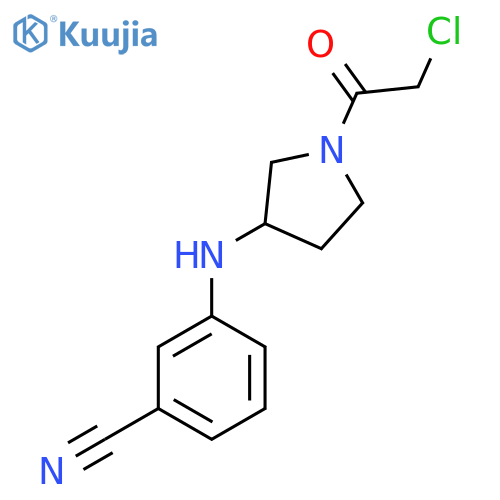 3-{1-(2-chloroacetyl)pyrrolidin-3-ylamino}benzonitrile structure