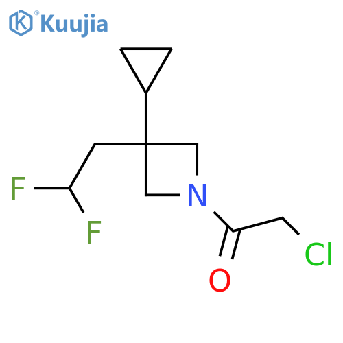 2-Chloro-1-[3-cyclopropyl-3-(2,2-difluoroethyl)azetidin-1-yl]ethanone structure