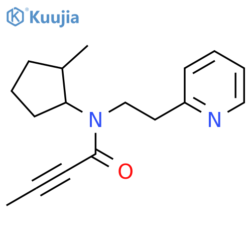 N-(2-methylcyclopentyl)-N-2-(pyridin-2-yl)ethylbut-2-ynamide structure