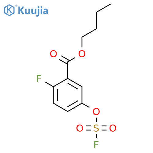 Butyl 2-fluoro-5-[(fluorosulfonyl)oxy]benzoate structure