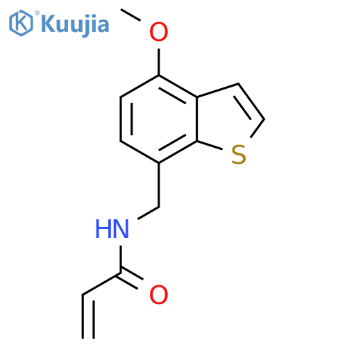 N-(4-methoxy-1-benzothiophen-7-yl)methylprop-2-enamide structure