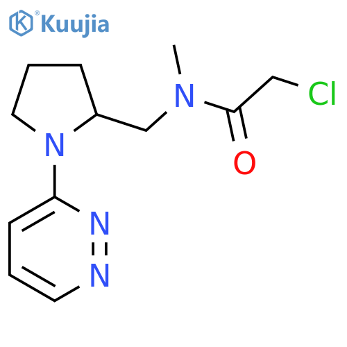 2-chloro-N-methyl-N-{[1-(pyridazin-3-yl)pyrrolidin-2-yl]methyl}acetamide structure
