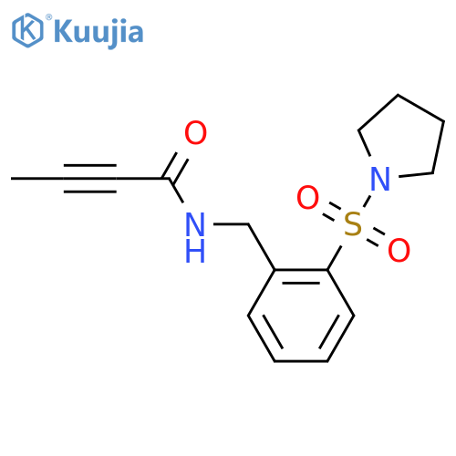 N-[(2-Pyrrolidin-1-ylsulfonylphenyl)methyl]but-2-ynamide structure