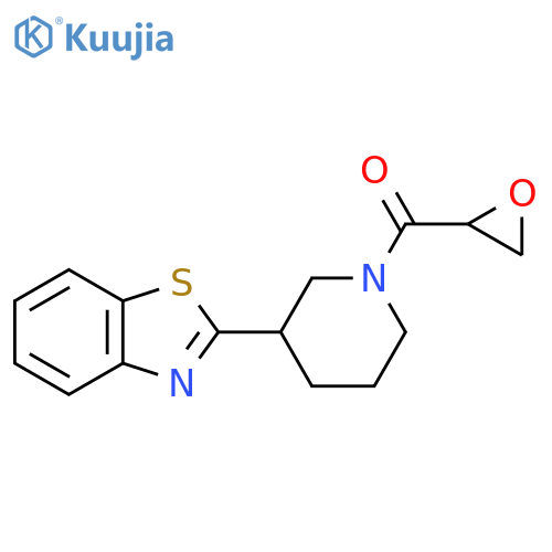 [3-(1,3-Benzothiazol-2-yl)piperidin-1-yl]-(oxiran-2-yl)methanone structure