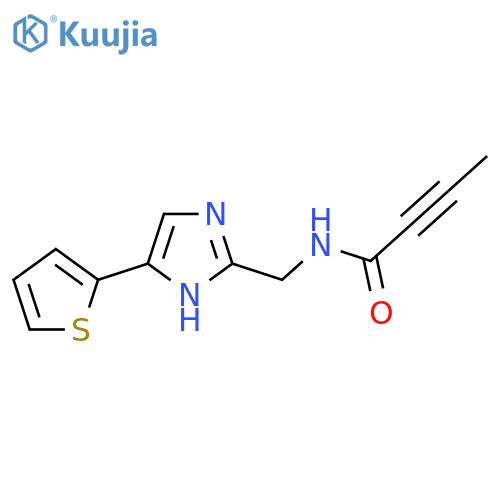 N-{4-(thiophen-2-yl)-1H-imidazol-2-ylmethyl}but-2-ynamide structure