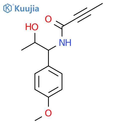 N-2-hydroxy-1-(4-methoxyphenyl)propylbut-2-ynamide structure