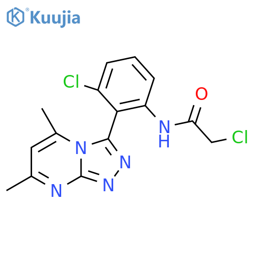 2-Chloro-N-[3-chloro-2-(5,7-dimethyl-[1,2,4]triazolo[4,3-a]pyrimidin-3-yl)phenyl]acetamide structure