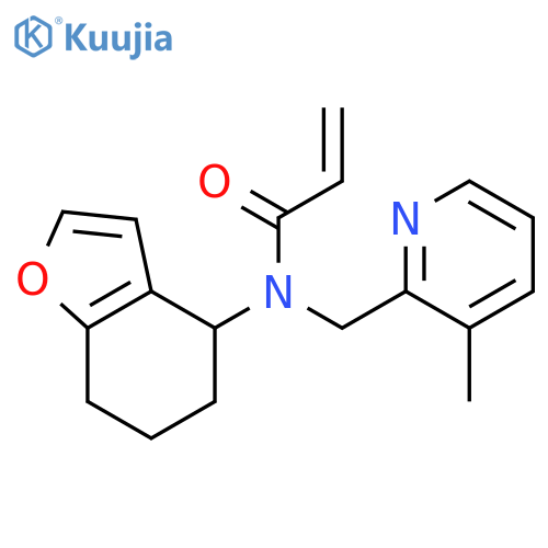 N-[(3-Methylpyridin-2-yl)methyl]-N-(4,5,6,7-tetrahydro-1-benzofuran-4-yl)prop-2-enamide structure