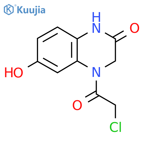 4-(2-chloroacetyl)-6-hydroxy-1,2,3,4-tetrahydroquinoxalin-2-one structure