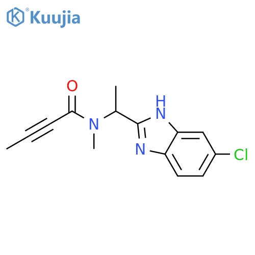 N-[1-(6-Chloro-1H-benzimidazol-2-yl)ethyl]-N-methyl-2-butynamide structure