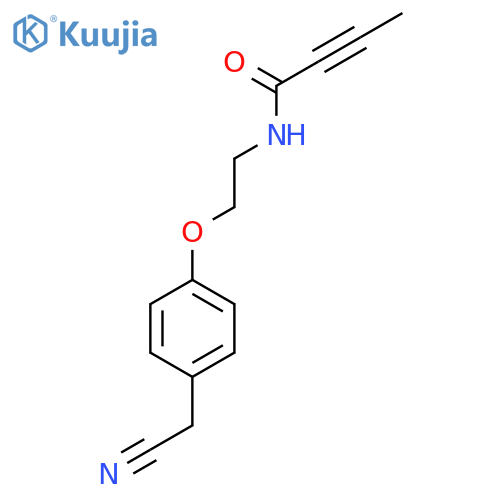 N-{2-4-(cyanomethyl)phenoxyethyl}but-2-ynamide structure