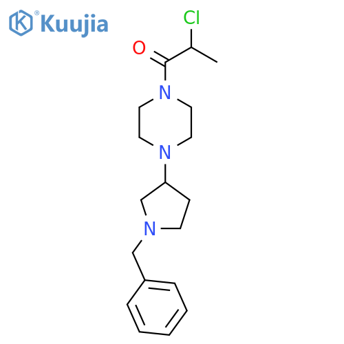 1-[4-(1-Benzylpyrrolidin-3-yl)piperazin-1-yl]-2-chloropropan-1-one structure