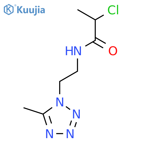 2-Chloro-N-[2-(5-methyltetrazol-1-yl)ethyl]propanamide structure