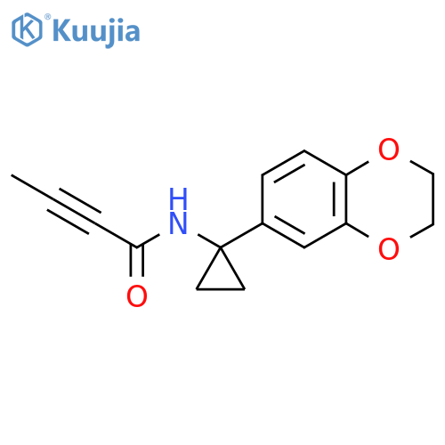 N-1-(2,3-dihydro-1,4-benzodioxin-6-yl)cyclopropylbut-2-ynamide structure